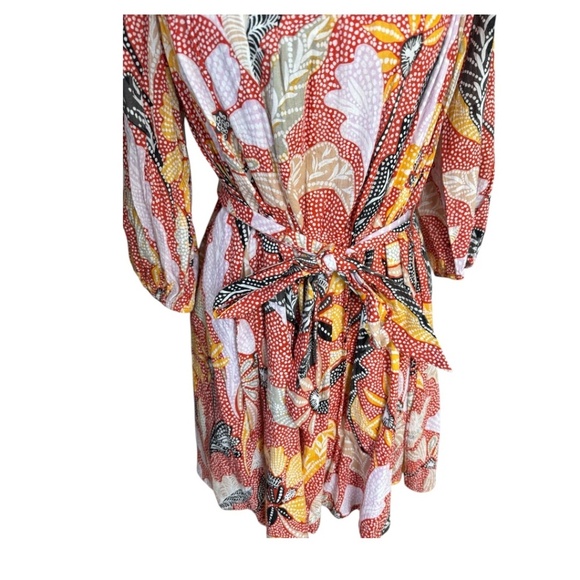 ELIZABETH and James Dress Belted Uptown Casual Day Glow Marika Garden - Picture 6 of 14